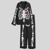 Black Skeleton Pajama Set