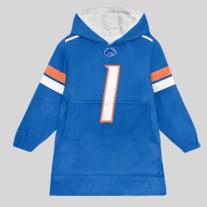 Boise State 1 Football Unisex Blanket Hoodie