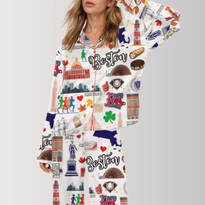 Boston Iconic Symbols Pajama Set