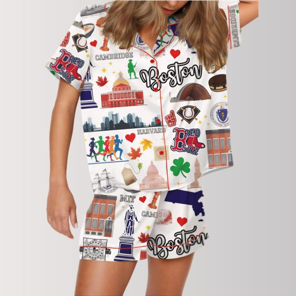 Boston Iconic Symbols Pajama Set