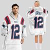 Brady 12 New England Football Unisex Blanket Hoodie