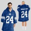 Brigham Young 24 Cougars Football Unisex Blanket Hoodie1