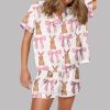 Bunnies and Pink Bows Pajamas Set