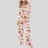 Burger Fast Food Satin Pajama Set1