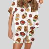 Burritos Bowls Mexican Grill Satin Pajama Set