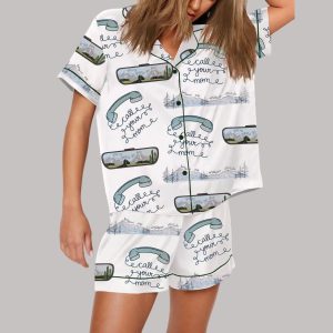 Call Your Mom Print Pajama Set