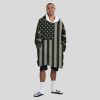 Camo American Flag Heritage Blanket Hoodie