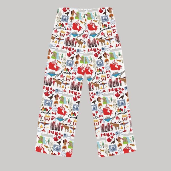 Canada Travel Pajama Pants2