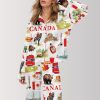 Canada Travel Satin Pajama Set