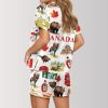 Canada Travel Satin Pajama Set