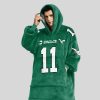 Captain Brown 11 Philadelphia Football Unisex Blanket Hoodie4