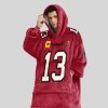 Captain Evans 13 Tampa Bay Football Unisex Blanket Hoodie4