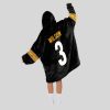 Captain R.Willson 3 Pittsburgh Football Unisex Blanket Hoodie2