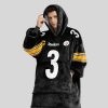 Captain R.Willson 3 Pittsburgh Football Unisex Blanket Hoodie3