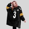 Captain R.Willson 3 Pittsburgh Football Unisex Blanket Hoodie4