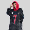 Captain Stroud 7 Houston Football Unisex Blanket Hoodie4