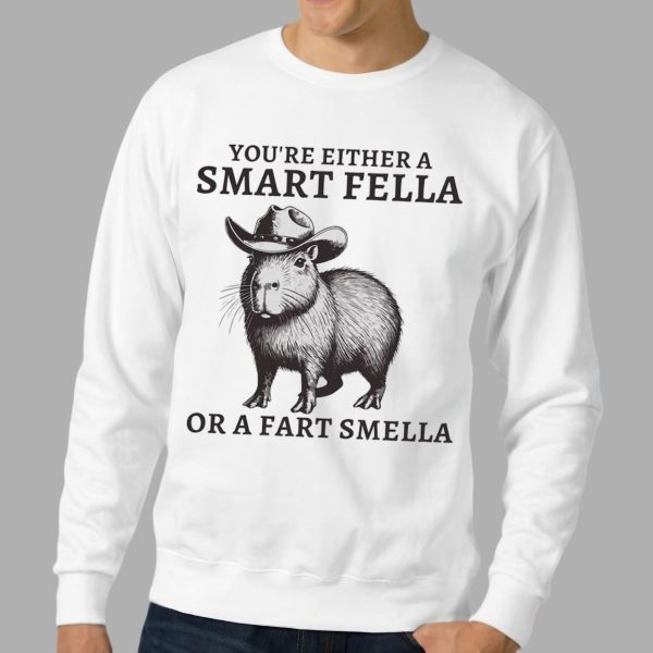 Capybara You're Either A Smart Felle Or A Fart Smella Shirt