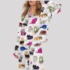 Cat Lovers Satin Pajama Set