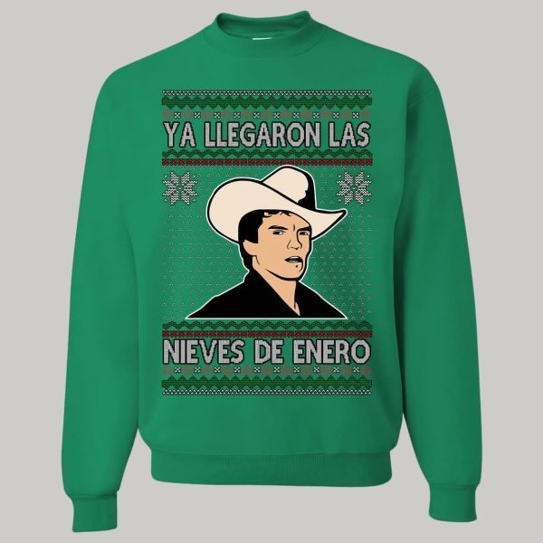 Chalino Sanchez Ya Llegaron Las Nieves De Enero Ugly Christmas Sweatshirt2