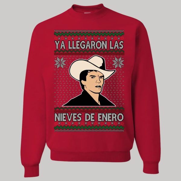 Chalino Sanchez Ya Llegaron Las Nieves De Enero Ugly Christmas Sweatshirt3