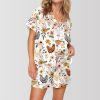 Charming Chicken and Floral Garden Pajama Set