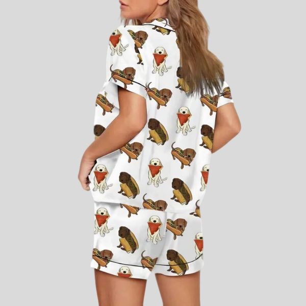 Chicago Dog Hot Dog Art Print Pajama Set