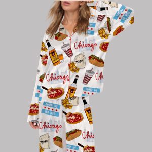 Chicago Travel Satin Pajama Set