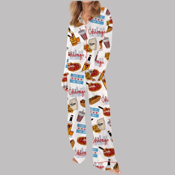 Chicago Travel Satin Pajama Set