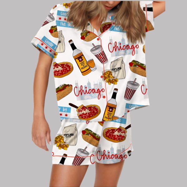 Chicago Travel Satin Pajama Set