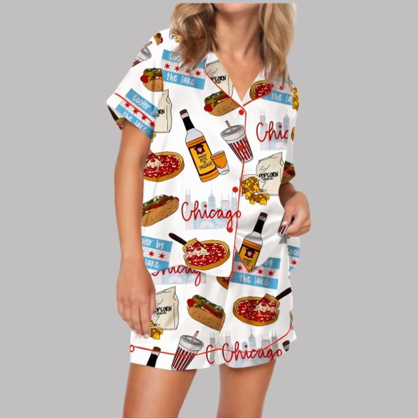 Chicago Travel Satin Pajama Set