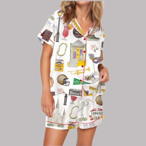 Chicago Travel Satin Pajama Set