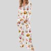 Chicken Nuggets Fast Food Satin Pajama Set