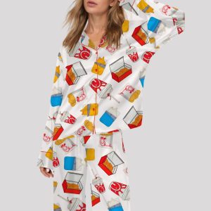 Chicken Nuggets Satin Pajama Set