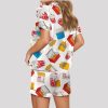 Chicken Nuggets Satin Pajama Set