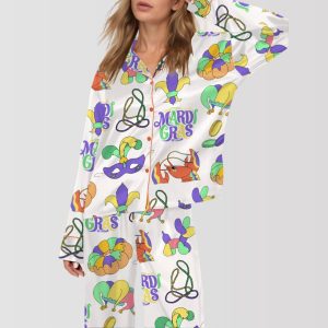 Christian Mardi Gras Satin Pajama Set