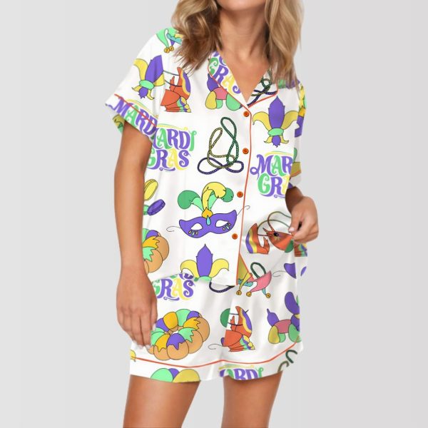 Christian Mardi Gras Satin Pajama Set