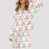 Christmas Hockey Satin Pajama Set (1)