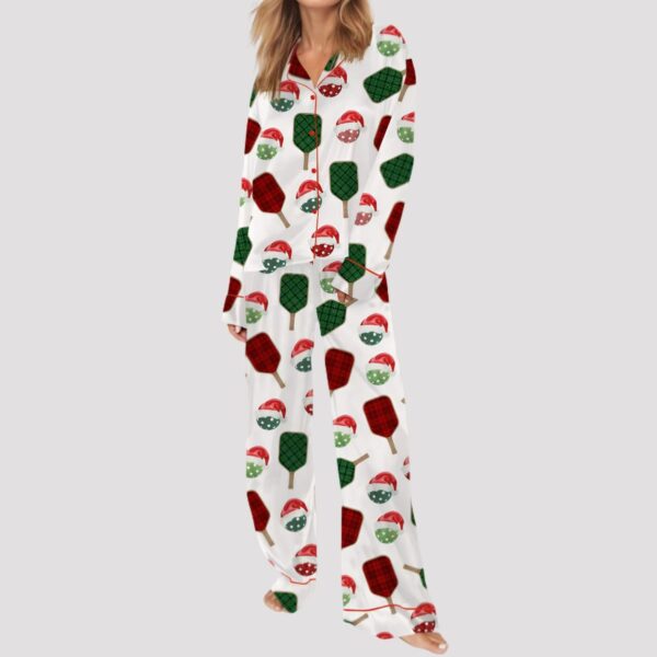 Christmas Pickleball Satin Pajama Set (2)