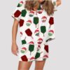 Christmas Pickleball Satin Pajama Set (4)