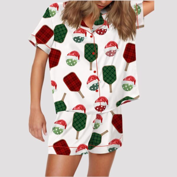 Christmas Pickleball Satin Pajama Set (4)