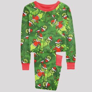 Christmas Tree Grnch Art Print Pajama Set