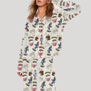 Circus Cute Animal Art Print Pajama Set