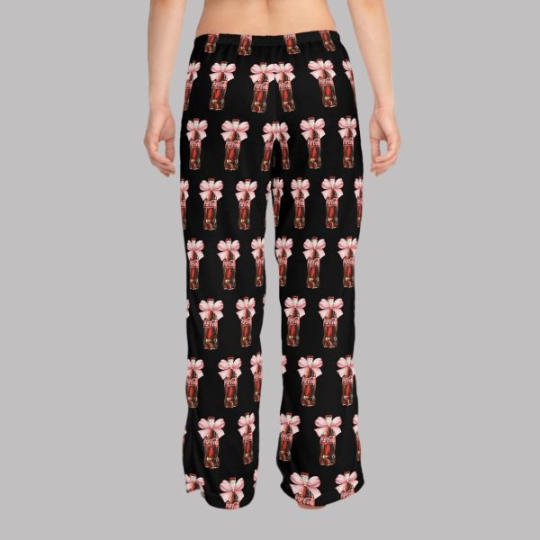 Coca Cola Bottles Pink Bows Pajama Pants