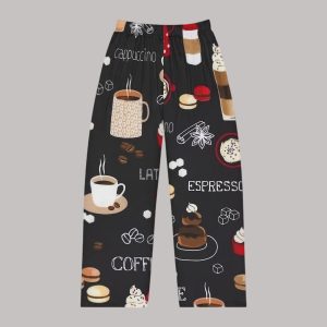 Coffee And Dessert Themed Pajama Pants