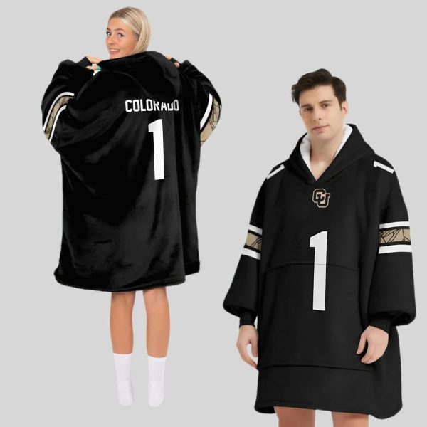 Colorado 1 Football Unisex Blanket Hoodie1