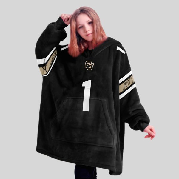 Colorado 1 Football Unisex Blanket Hoodie2