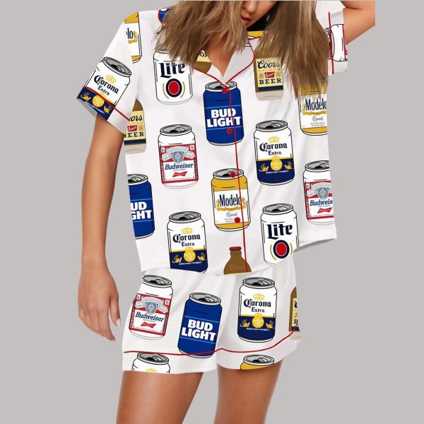 Colorful Beer Bottles Pajama Set