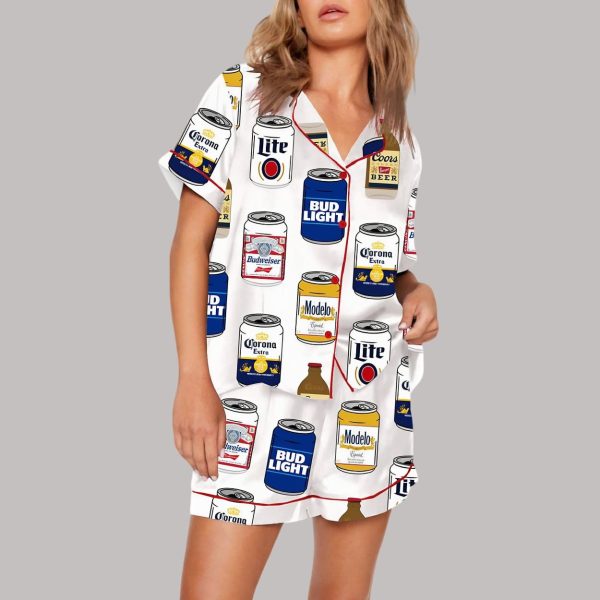 Colorful Beer Bottles Pajama Set