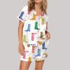 Colorful Cowboy Boot Pajama Set