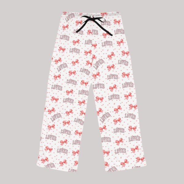 Coquette Bow Loved Heart Pajama Pants